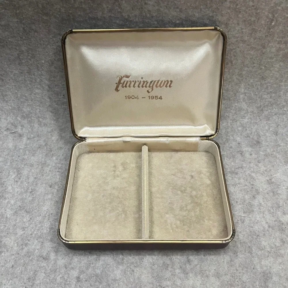 Vintage Farrington Jewelry Box Burgundy 4x5.5